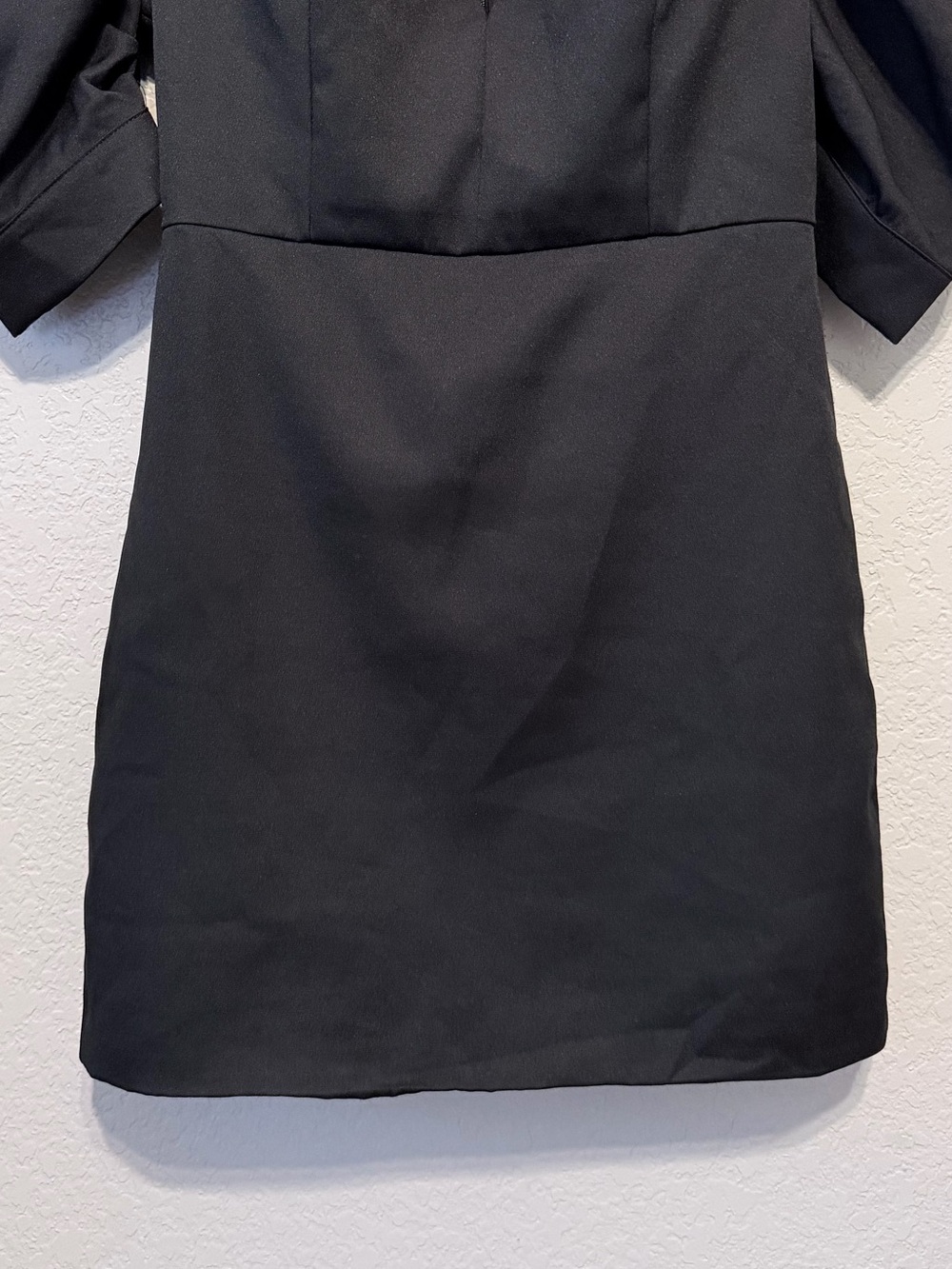 The Impeccable Pig Black Mini Dress | Puff Sleeve | Romantic | Size Small - Picture 4 of 13
